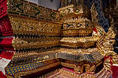 Bangkok Wat Arun - The base of the wall of the ubosot. 